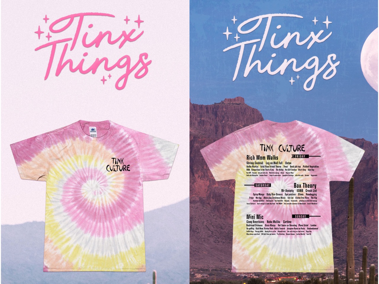 Tinx Things tie-dye tees
